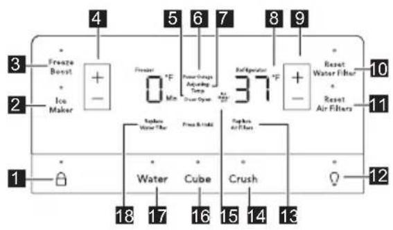 Crosley CRSEH237AB - Control display - 1