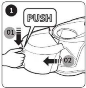 SAMSUNG SC18M21L0S1 - Cleaning the dustbin - 1