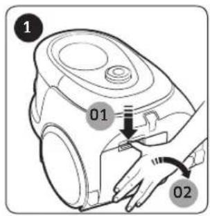 SAMSUNG SC18M21L0S1 - Cleaning the outlet filter - 1