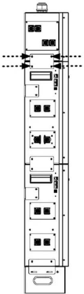 PowerWalker LiFe Battery System 48-100 - Step 4 (If an optional PDU module is required in the system): - 1
