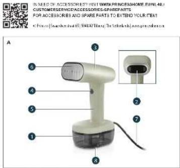 PRINCESS Handheld Garment Steamer 332880 - PRINCESS - 2