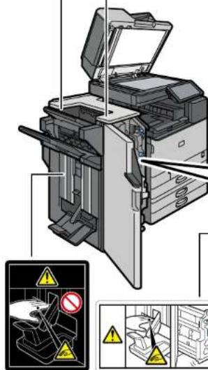RICOH IM C3510A - Positionen der WARNUNG- und ACHTUNG-Aufkleber - 14