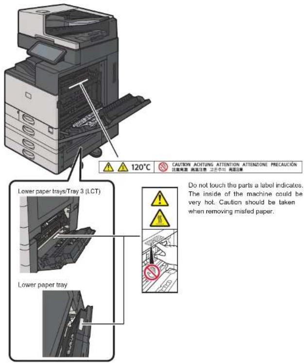 RICOH IM C3510A - Positions of WARNING and CAUTION labels - 1