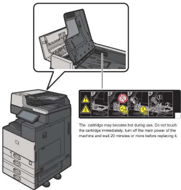RICOH IM C3510A - Positions of WARNING and CAUTION labels - 21