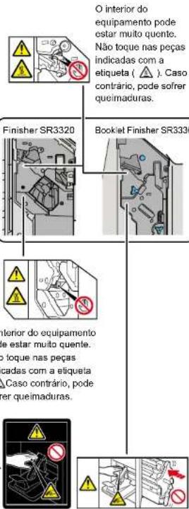 RICOH IM C3510A - Posições das etiquetas de AVISO e CUIDADO - 4