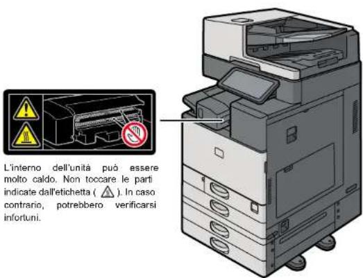 RICOH IM C3510A - Posizione delle etichette AVVERTENZA e ATTENZIONE - 15
