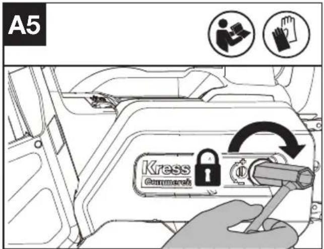 KRESS KC320.9 - MONTAŽA LETVE IN VERIGE ŽAGE - 5