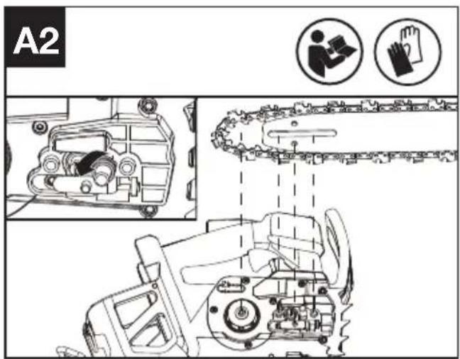 KRESS KC320.9 - MONTAŽA LETVE IN VERIGE ŽAGE - 2