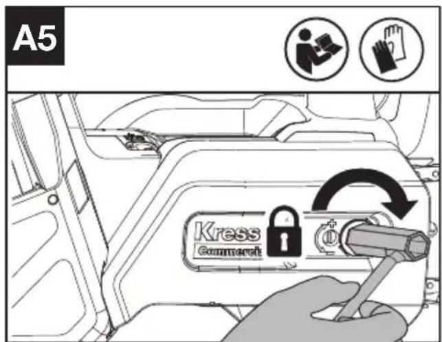 KRESS KC320.9 - A LÁNC ÉS A LÁNCVEZETŐ SÍN ÖSSZESZERELÉSE - 5