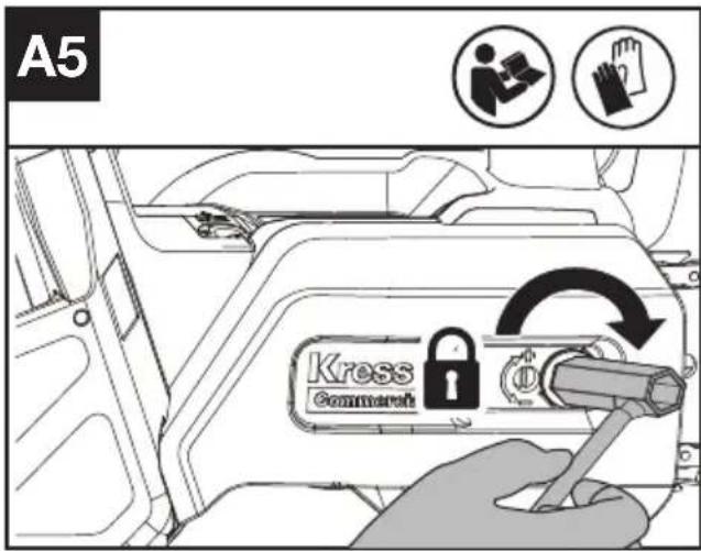 KRESS KC320.9 - MONTÁŽ ČEPELE A PÍLOVEJ REŤAZE - 5