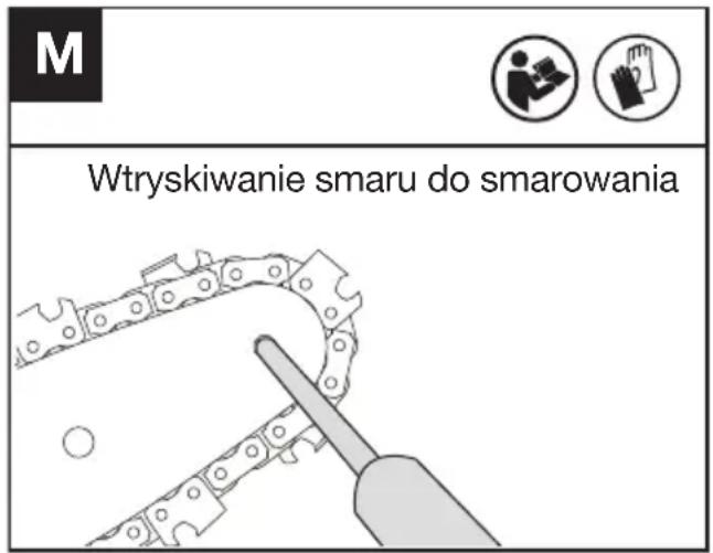 KRESS KC320.9 - Smarowanie zębatki (patrz rys. M) - 1