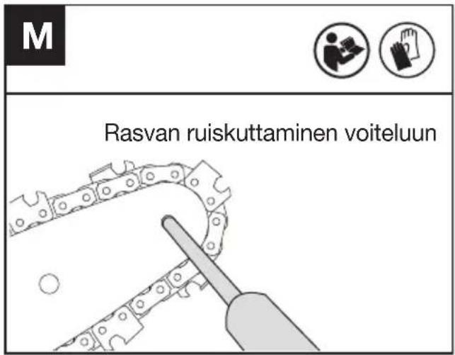 KRESS KC320.9 - Hammaspyörän voiteluun (Katso kuva M) - 1