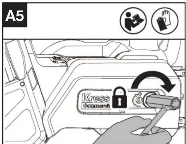 KRESS KC320.9 - KETJUN JA OHJAUSTANGON KOKOAMINEN - 5