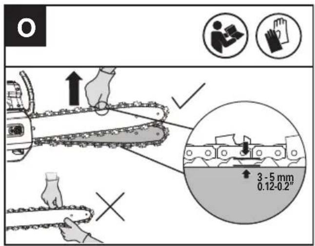 KRESS KC320.9 - Chain tensioning (See Fig. N, O) - 2