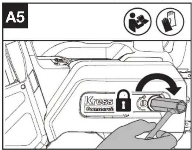 KRESS KC320.9 - MONTAJE DE LA ESPADA Y LA CADENA DE SIERRA - 5