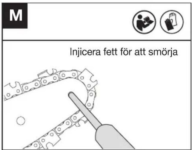 KRESS KC320.9 - För att smörja kedjehjulet (Se Fig. M) - 1