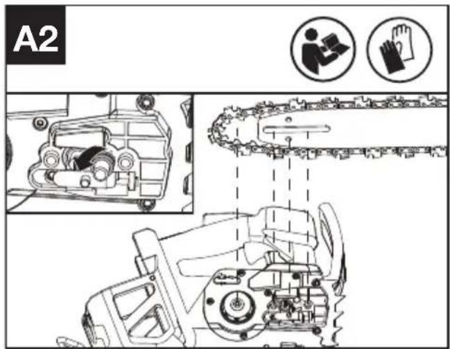 KRESS KC320.9 - MONTAGE VON SCHWERT UND SÄGEKETTE - 2
