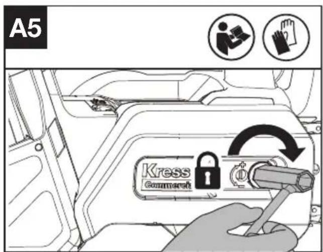 KRESS KC320.9 - MONTAGGIO DELLA LAMA FISSA E DELLA CATENA DELLA SEGA - 5
