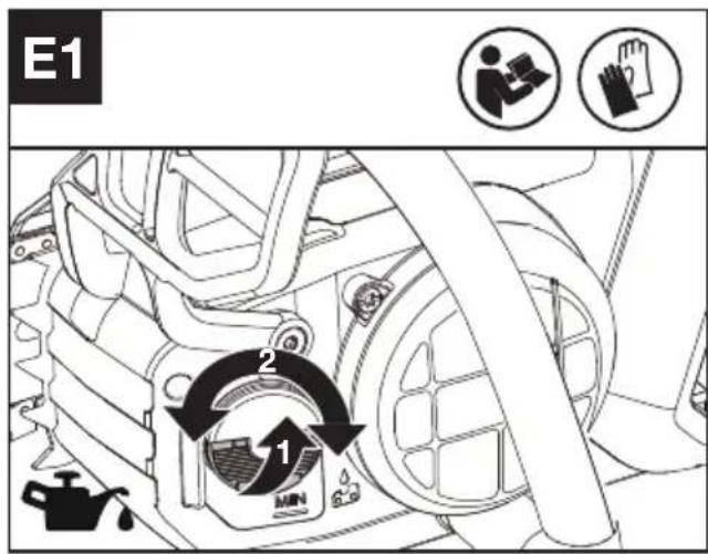 KRESS KC320.9 - Encher o depósito de óleo (ver Fig. E1) - 1