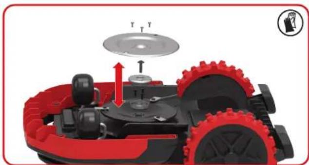 KRESS Mission RTKn KR230E - Remplacer le disque de glissement - 1