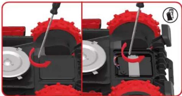 KRESS Mission RTKn KR230E - Replacing the battery - 2