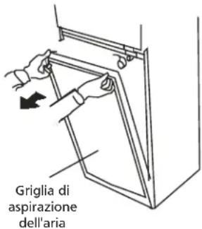 HTW Admira Plus -FS-140ADM2 - Passaggio 2: sganciare il pannello operativo e rimuovere il filtro - 1