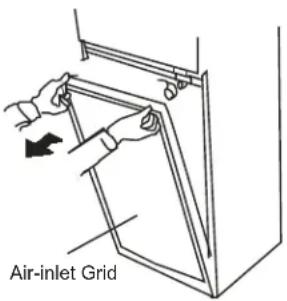 HTW Admira Plus -FS-140ADM2 - Step 2: Unfastening the operation panel and detaching the filter - 1