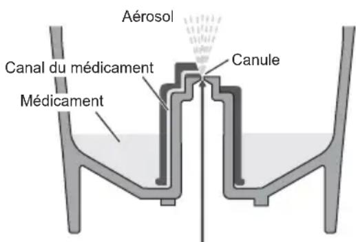 Aérosol Canal du médicament Canule Médicament