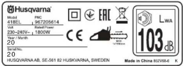 HUSQVARNA 420EL - Obsah balenia: - 1