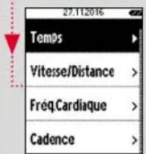27.11.2016 Temps Vitesse/Distance > Freq.Cardiaque > Cadence >