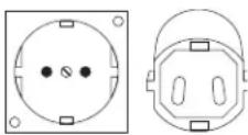 DEWALT DC021 - VOOR GEAARDE WERKLAMPEN/LADERS VAN 16A EN LAGER MET EEN VAST SNOER DIE BEDOELD ZIJN VOOR GEBRUIK OP EEN NOMINAAL 230 V CIRCUIT - 1
