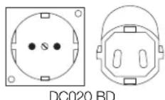 DEWALT DC019 - BEI GEERDETEN, KABELGEBUNDENEN ARBEITSLEUCHTEN MIT NOMINAL 16A AND WENIGER UND FÜR EIN STROMNETZ MIT 230 V NENNSPANNUNG - 1