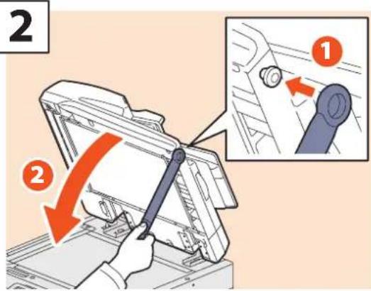 OKI ES9455 MFP - Comment utiliser le bras d'accès - 2