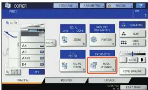 OKI ES9455 MFP - Configuration du mode original - 1