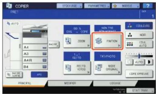 OKI ES9455 MFP - Appuyez sur [FINITION]. - 1