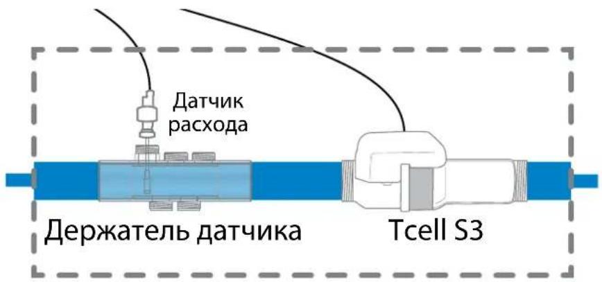 HAYWARD AquaRite Pro Touch - Зе. Установка ячейки и механического датчика расхода - 1