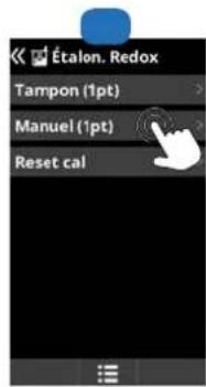 Étalon. Redox Tampon (1pt) Manuel (1pt) Reset cal