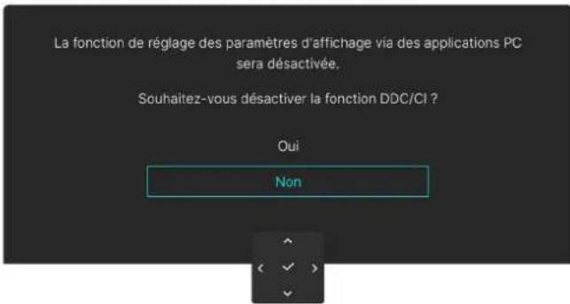 ALIENWARE AW3425DW - Messages d'avertissement OSD - 2