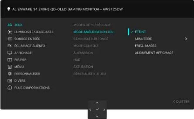 ALIENWARE AW3425DW - MODES DE PRÉRÉGLAGE - 2