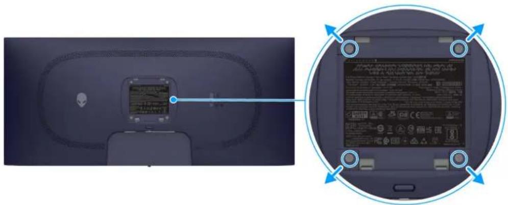 ALIENWARE AW3425DW - Montage mural VESA (en option) - 1