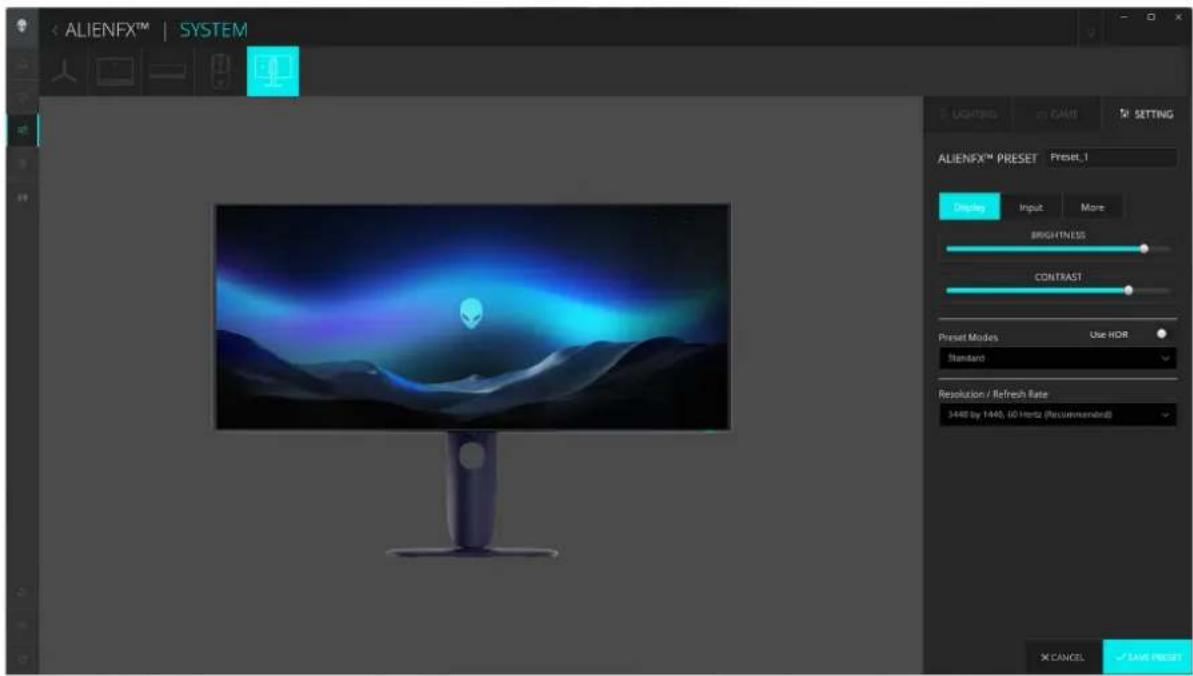 ALIENWARE AW3425DW - Paramètre - 1