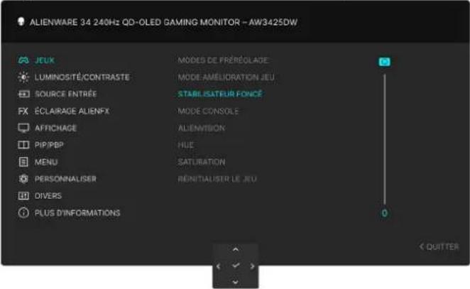 ALIENWARE AW3425DW - MODES DE PRÉRÉGLAGE - 3