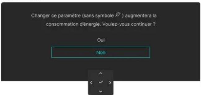 ALIENWARE AW3425DW - Messages d'avertissement OSD - 6