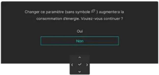 ALIENWARE AW3425DW - Messages d'avertissement OSD - 5