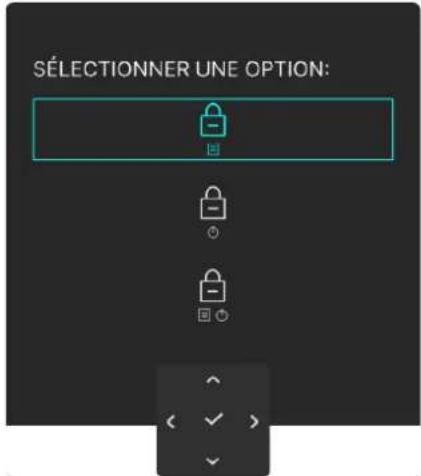 ALIENWARE AW3425DW - Verrouillage des boutons de commande - 1