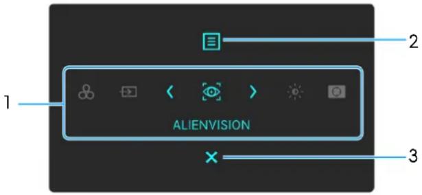 ALIENWARE AW3425DW - Accès au Lanceur de menu - 1