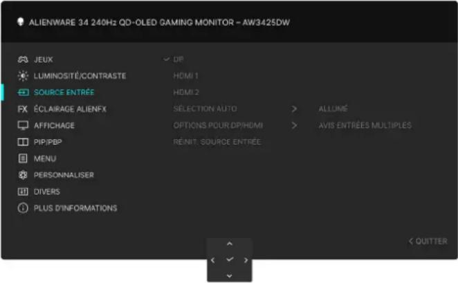 ALIENWARE AW3425DW - MODES DE PRÉRÉGLAGE - 9