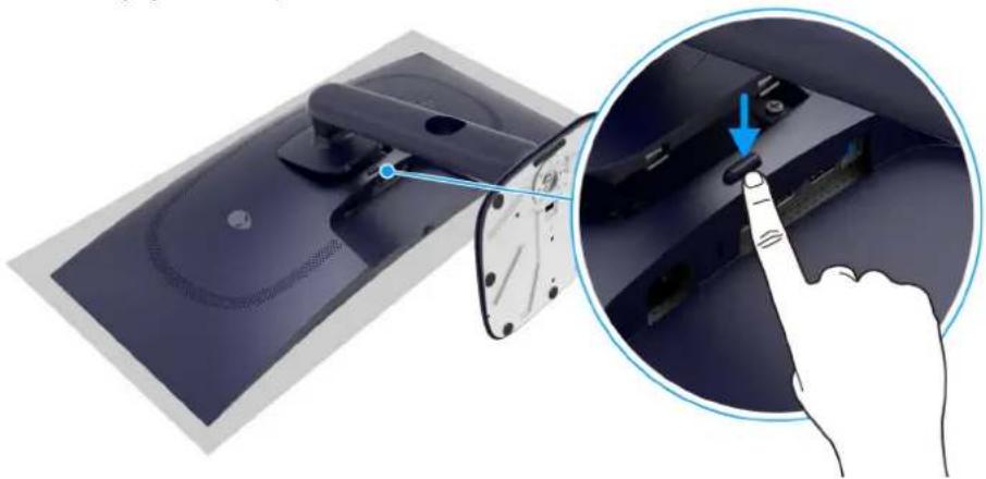 ALIENWARE AW3425DW - Pour enlever le pied : - 1