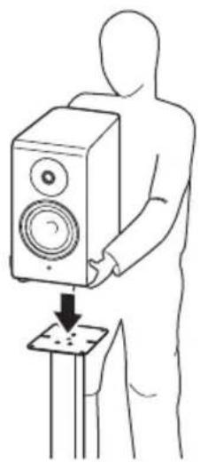 YAMAHA SPS-800A - 将音响放置在音响支架的托盘上。 - 1