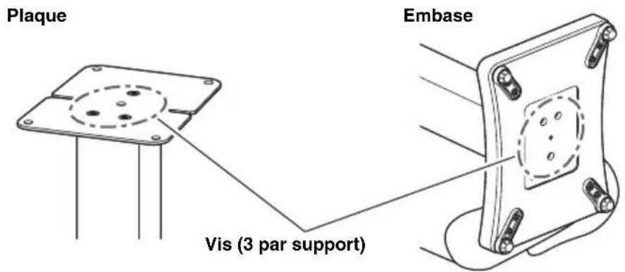 Plaque Embase Vis (3 par support)